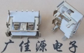 USB短體有卷邊|壹字型白膠芯10.0|肆腳魚叉帶缺口插板