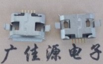 Micro USB接口沉板|貳腳沉板直插無柱無卷邊|180度針度霧錫