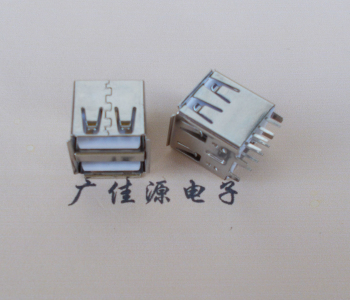 USB A母雙層180度有卷邊|肆腳直插白膠芯|總長(zhǎng)17.7MM針8p沉進(jìn)去