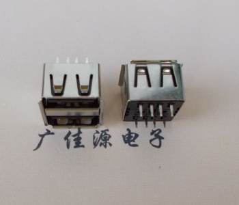 USB2.0AF雙層180度體長(zhǎng)10.0MM,接口處無(wú)彈片卷口