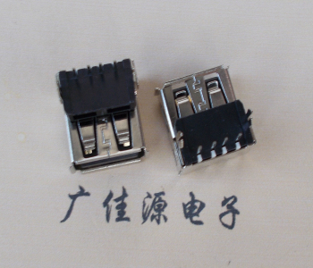 USB母座AF單層正向加高型9.3MM,貳魚(yú)叉腳DIP90度卷邊質(zhì)量?jī)?yōu)越