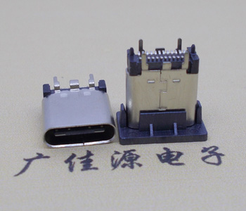 供應(yīng)USB 3.1 Type-C短體10.5MM母座,直立式180度端子SMT帶柱 