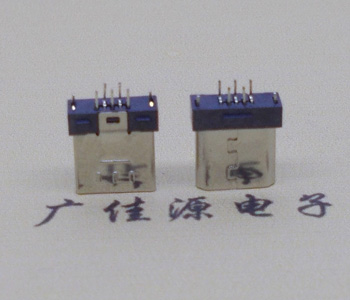 超短Micro USB 5P公頭夾1.0PCB板端子外露1.6MM