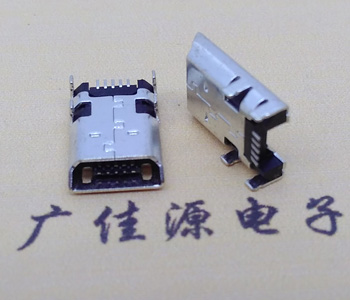 micro usb加長母座接口,殼四腳插5p端smt貼