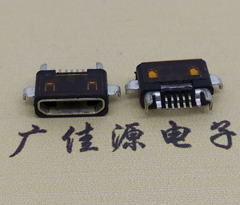 MICRO USB 沉板2.0MM防水B型口母座,四腳插板端SMT MICRO USB 沉板2.0MM防水B型口母座,四腳插板端SMT