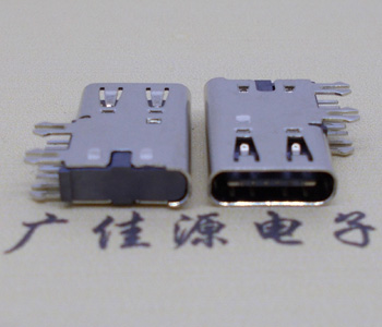 USB Type C側(cè)插母座,不銹鋼Type C側(cè)插6P母座,新款Type C側(cè)插