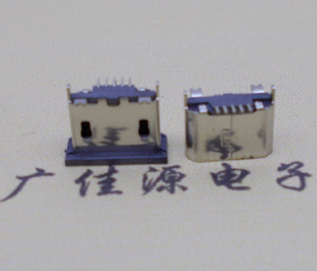直插立貼Micro USB 5P母座,引腳端SMT編帶貼板無翻邊