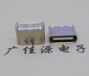 短體USB Type C 3.1母座,夾板0.8PCB板24P直插母頭