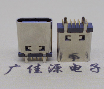 USB Type C14P連接器母頭直立插板,長度L=10.0MM