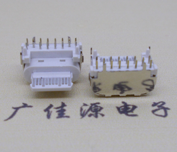 type c接口板端16p,雙排DIP90度插板/帶柱純塑外露連接器 type c接口板端16p,雙排DIP90度插板/帶柱純塑外露連接器