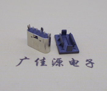 三腳插板type c連接器6p母座,H=6.5mm充電usb接口