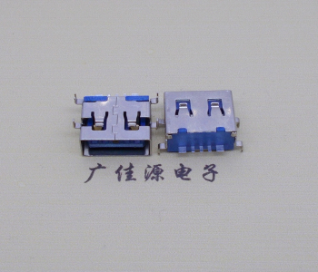 沉板USB AF 5P大電流母座,無翻邊四腳沉插板焊接