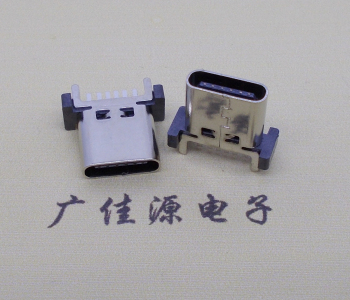 直立插板type-c6p母座連接器簡易充電