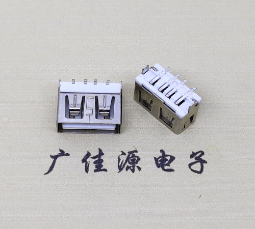 usbAF2.0接口.立貼10.0mm短體A母頭.立插連接器