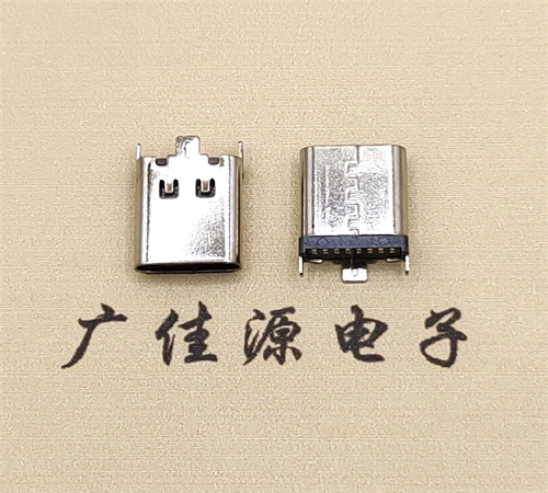 TYPE C8pin立貼母座.10.0充電接口.三支固定腳定義