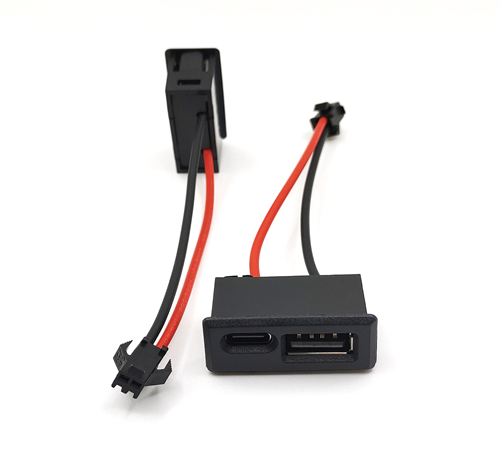 USB防水type-c雙用充電插口燈具玩具內(nèi)置插頭typec電源口焊線母座