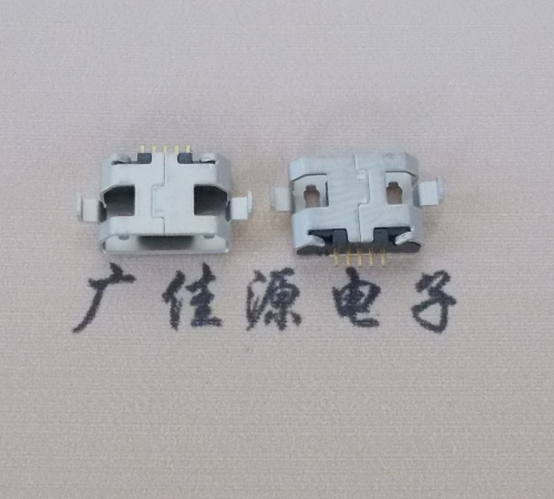 Micro USB沉板接口1.0mmDIP插腳鍍霧錫
