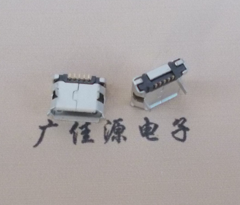 Micro USB接口插板5.9mm無柱帶焊盤有卷口