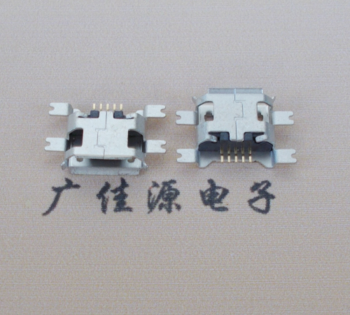 Micro USB 5pin沉板接口四腳全貼片 Micro USB 5pin沉板接口四腳全貼片