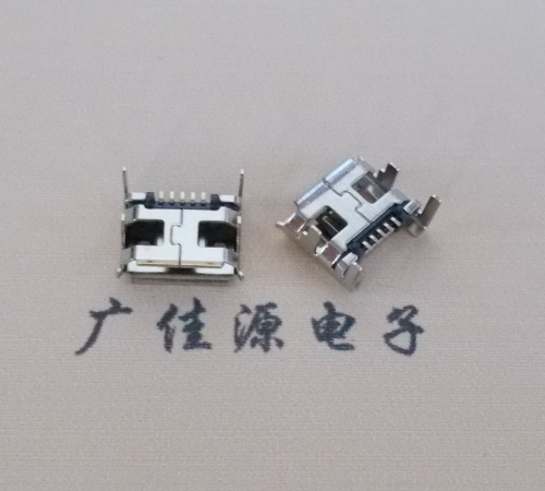 Micro USB四插腳間距7.2MM帶柱卷邊