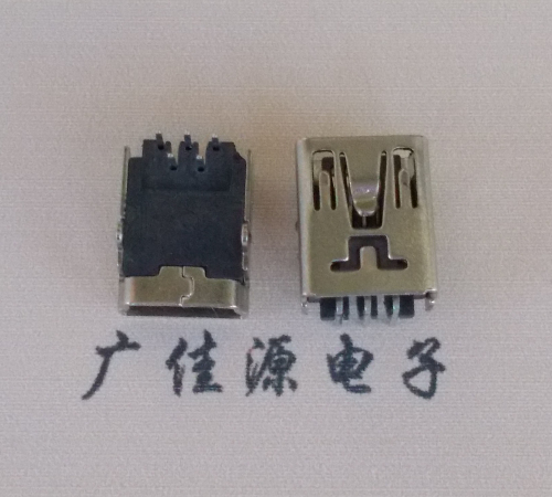 Mini USB 5pin兩腳DIP90度銅殼