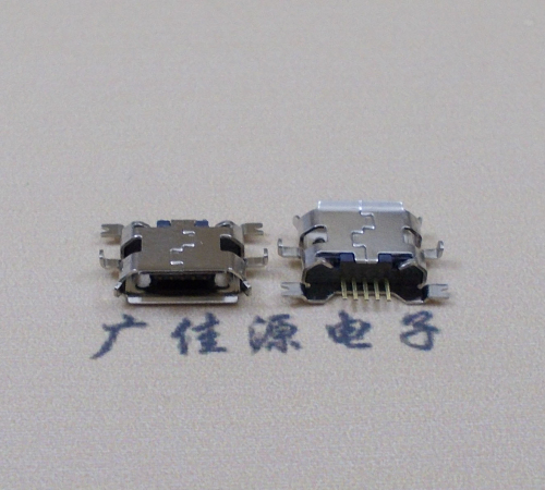 Micro USB前插后貼沉板鍍鎳卷邊 Micro USB前插后貼沉板鍍鎳卷邊