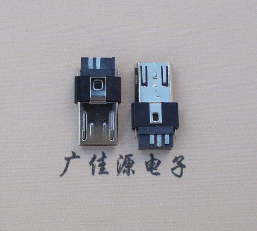 Micro USB超薄款焊線式帶后塞充電公頭