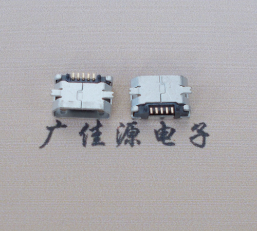 Micro USB魚叉貼腳帶定位柱加焊盤直邊