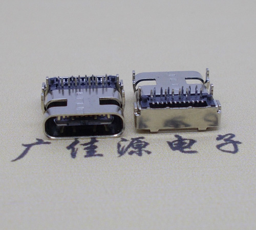 USB Type-C母座前插后貼