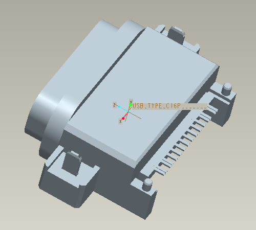 防水usb type c接口3D圖 防水usb type c接口3D圖